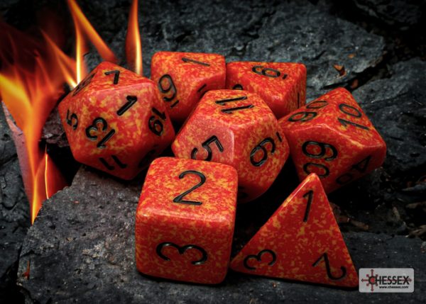 Speckled Fire Polyhedral 7-Dice Set 25303 - dice emporium