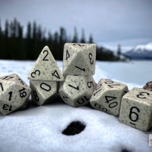 Speckled Arctic Camo Polyhedral 7-Dice Set 25311 - dice emporium