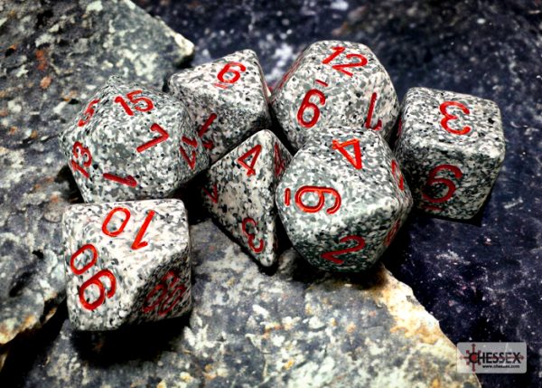 Speckled Granite Polyhedral 7-Dice Set 25320 - dice emporium