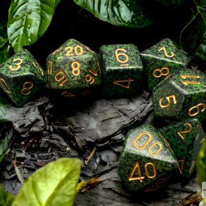 Speckled Golden Recon Polyhedral 7-Dice Set 25335 - dice emporium