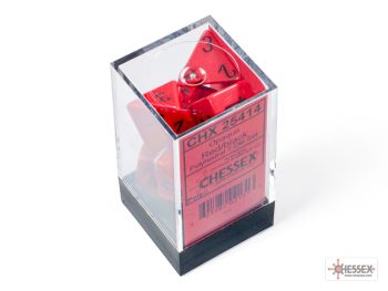 Opaque Red/black Polyhedral 7-Dice Set 25414 - dice emporium