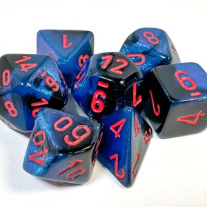 Gemini Black-Starlight/red Polyhedral 7-Dice Set 26458