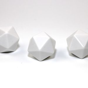 20-sided blank white dice - dice emporium