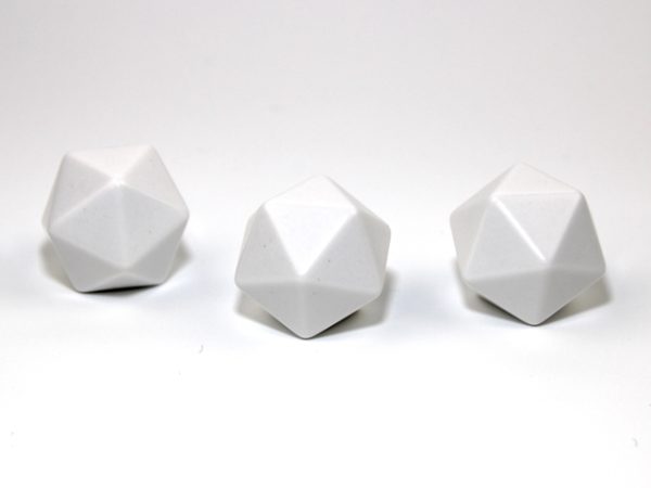 20-sided blank white dice - dice emporium