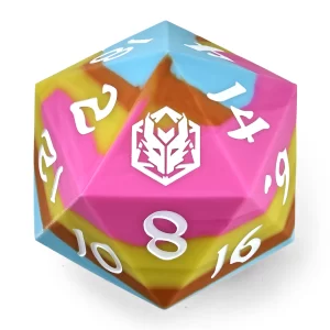 d20 55mm Silicon Radiant Whispers - Dice Emporium