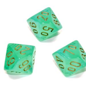 BorealisLightGreengoldTens10 - dice emporium