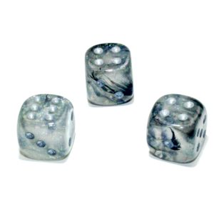 BorealisLightSmokesilver12mm - dice emporium