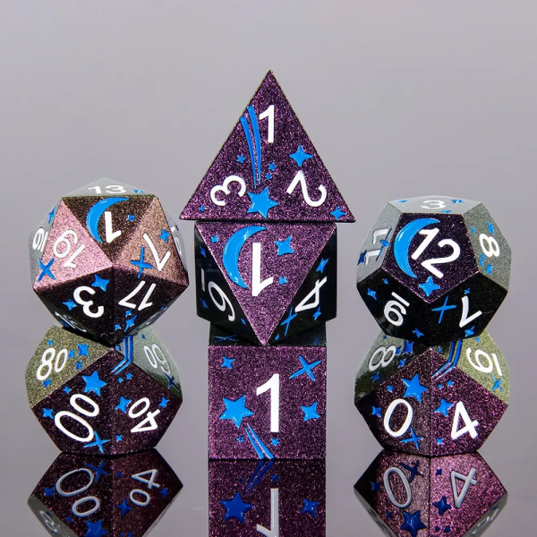 Dark Knight Comet 7-die set - dice emporium