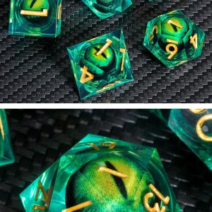 Sharp Edge Dice - Dragon Eye - Specimen -DiceEmporium.com