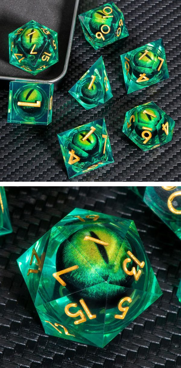 Sharp Edge Dice - Dragon Eye - Specimen -DiceEmporium.com