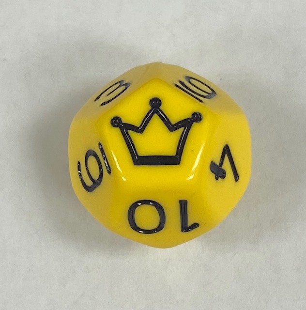 12-Sided Opaque Dice (d12) - Yellow - Dice Game Depot