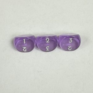 Purple d3 Transparent - dice emporium