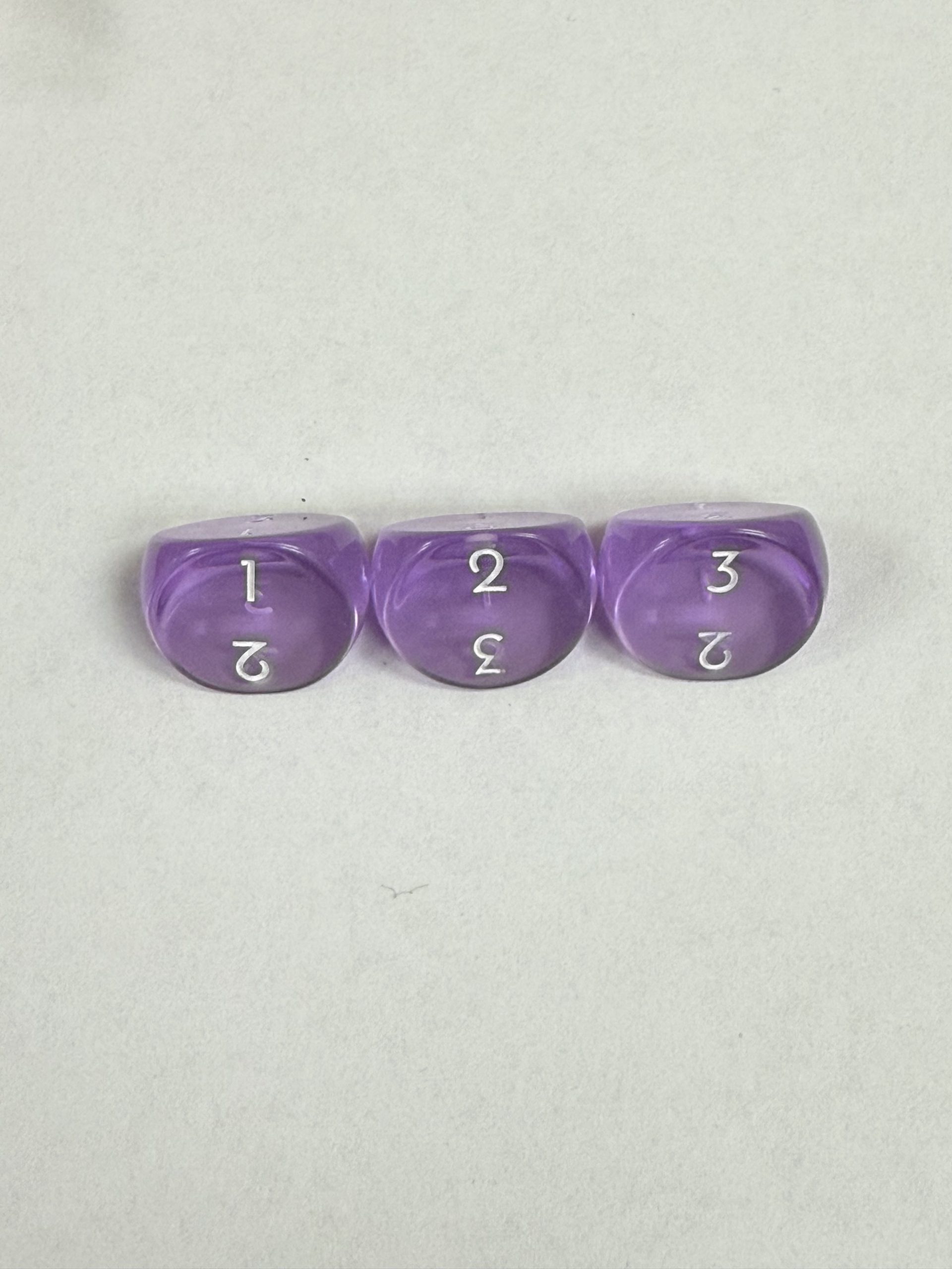 Purple d3 Transparent - dice emporium