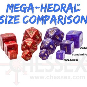 Mega-Hedral Size Comparison -DiceEmporium.com