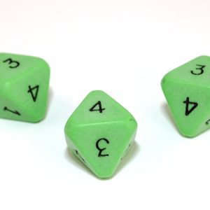 d8OpaqueGreenblack -1-4 twice - dice emporium