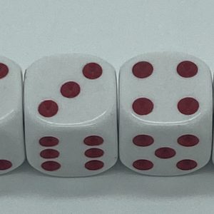 White/red Dragon Dice -DiceEmporium.com