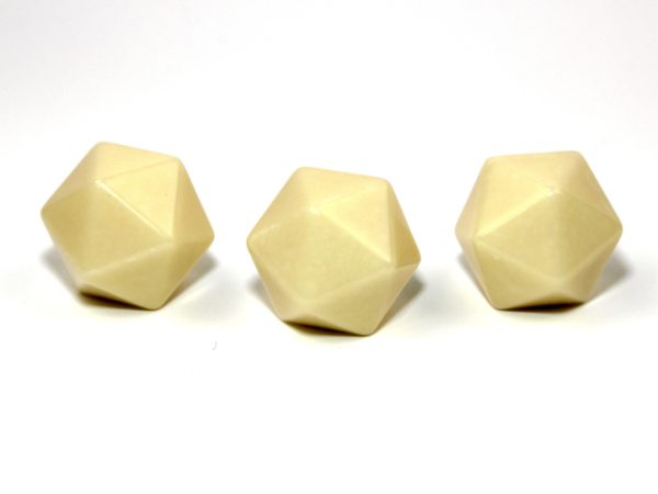 20-sided blank ivory dice - dice emporium