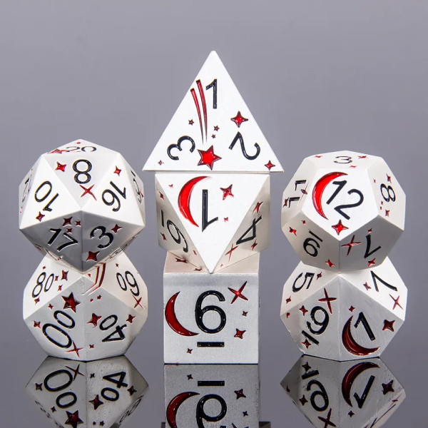 Red Comet 7-die set - dice emporium