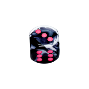 Gemini Black-White Pink 30mm - Dice Emporium