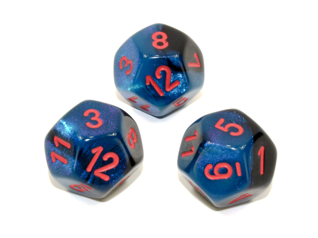 geminid12blackstarlightred - dice emporium