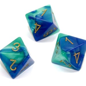 geminid8bluetealgold - dice emporium