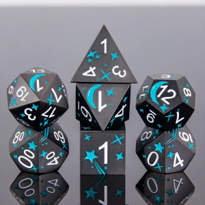 Teal Planet 7-die set - dice emporium