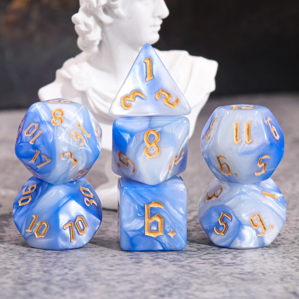 light blue white blend - dice emporium