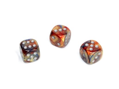 lustrousgoldsilver12mm - dice emporium